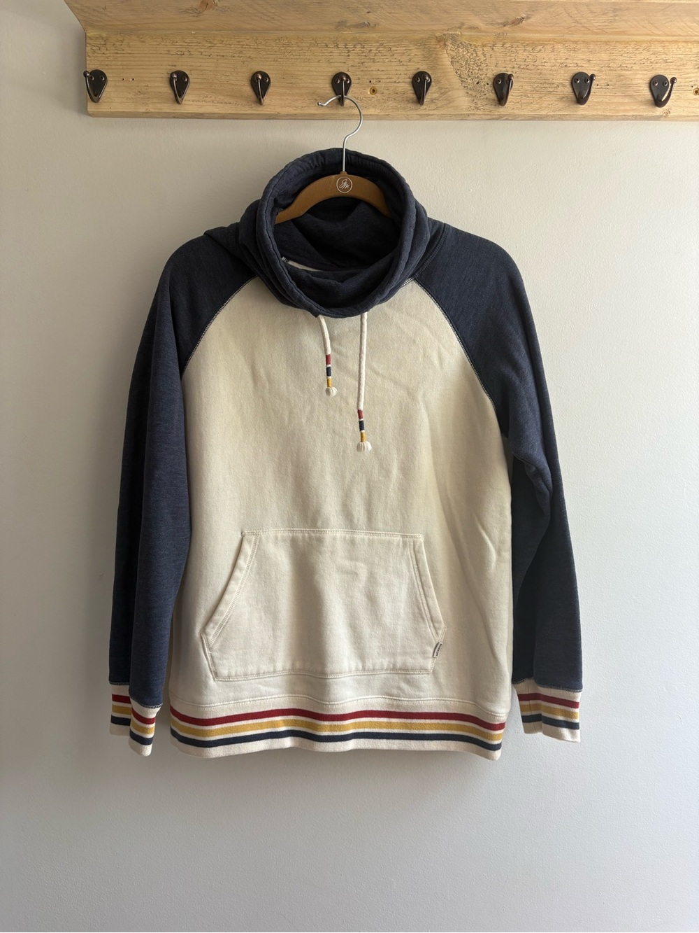 Women’s Burton Two-Tone Navy and Cream Pullover Hoodie